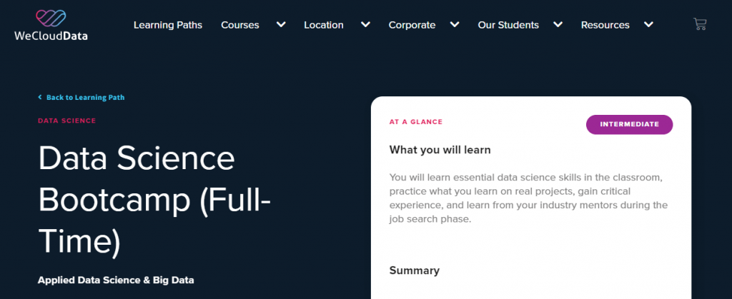 Data Science Bootcamp by WeCloudData