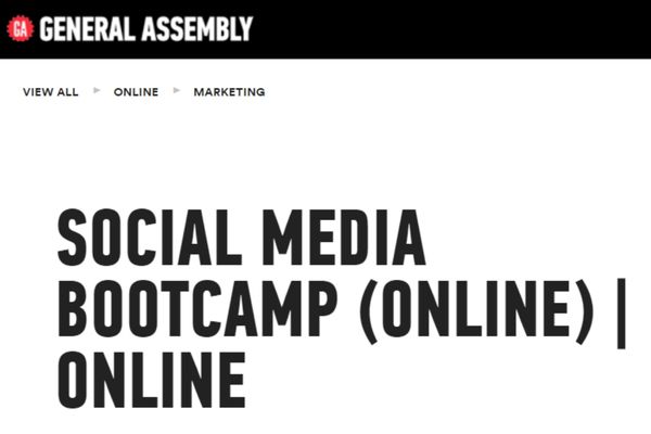 Online Social Media Bootcamp by General Assembly