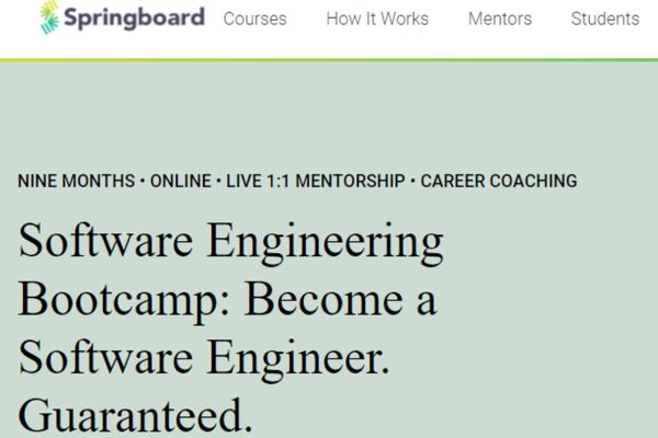 Software Engineering Bootcamp by Springboard