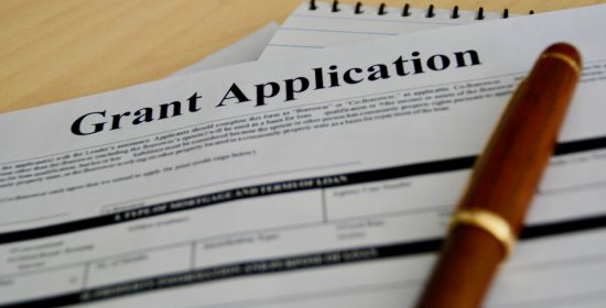 How do you apply for a grant? The image shows a grant application form, waiting to be filled by a deserving student.