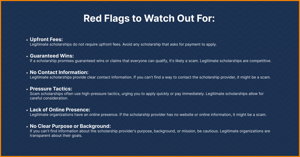 red flags to watch out for with merit based scholarships